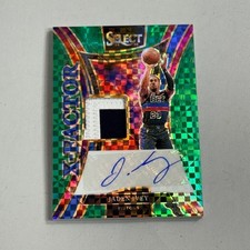 Jaden Ivey Auto Game Used Worn Jersey Patch /5 Emerald 2024-25 Select X-Fractor