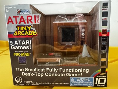 NIB Atari 2600 Tiny Arcade Worlds Smallest Mini Micro Console TV with 10 Games