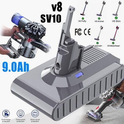 For Dyson V8 SV10 Battery Absolute Vacuum Cleaner High Capacity 9.0Ah/6.0Ah