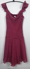 VTG Y2K Fredericks Of Hollywood Wom Retro Pinup Dress Size 10 Polka Dot Coquette