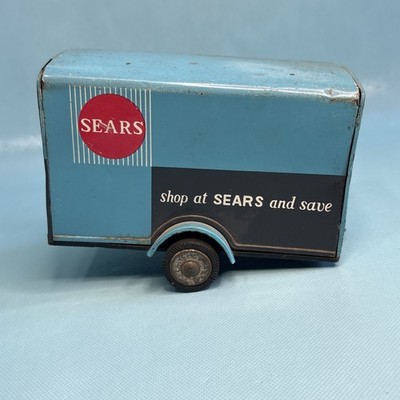 SEARS　AUTOMATIC TOLL GATE　TIN TOY　ブリキ Vintage Sears Roebuck Rental Fleet Tin Toy Trailer Made Japan | eBay