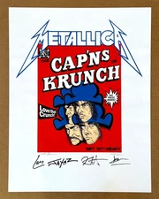 1994 METALLICA Cap'ns of Krunch FAN CLUB POSTER #4226 of 5000 HAMMETT Hetfield