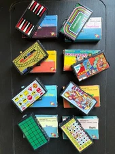 8 Vintage Mini Magnetic Travel Game Train Chess Theme Pocket Game Camping Games