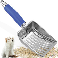 Cat Litter Scoop - Metal Cat Litter Scoop - Stainless Steel Scoop for Cats - Stu