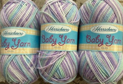 Lot Of 3/Herrschners Baby Yarn 2-ply/Little Lotus Color/ 265 yds each/New