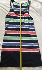Gap Striped Knit Tank Dress Multicolor Scoop Neck Knee Length Size S