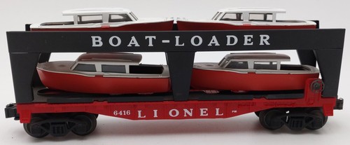 Cargador de barco Lionel 6-19428 calibre O PWC Flatcar #6416 con 4 barcos EX | Zustand: Used