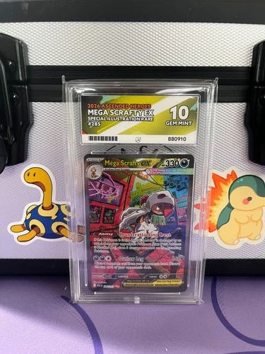 Mega Scrafty EX #285/217 SIR - 2026 Ascended Heroes ACE 10 LIKE PSA
