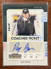 2021 Panini Contenders Coaches Ticket Autographs #304 Rex Ryan Auto /49 Jets