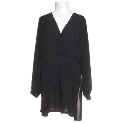 Boohoo, Wickelkleid, Größe: 44, Schwarz, Elasthan/Polyester, Einfarbig #cEx