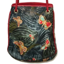 Bottega Veneta Butterfly Hobo Drawstring Purse with Matching Make-Up Bag