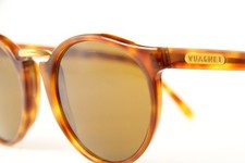 299 Rare New Vintage Vuarnet Round Sunglasses 401 Brown PX2000 Mineral Lens