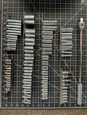 S-K Tools USA 65pc Socket Lot w/ 1/2” Drive 16” Flex Head Breaker Bar