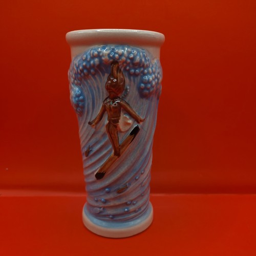Vintage Surfer Girl Tiki Mug OTAGIRI Surf Waves Ceramic 