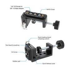 CAMVATE Camera Mount Desktop Clamp w/ NATO Rail Arca-Type QR Plate Adapter