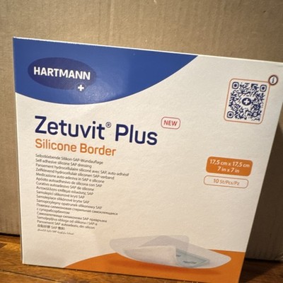 Hartmann Zetuvit Plus Silicone Border Dressings 17.5cm x 17.5cm (7in x 7in)10pcs