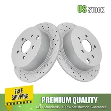Rear Drilled Disc Brake Rotors Pair For Subaru Crosstrek Impreza Forester XV