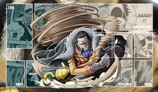 One Piece Playmat Gaming Desk Mat Crocodile E...