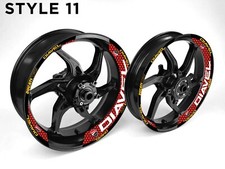 Ducati DIAVEL Motorcycle Wheel Rim Wrap Decals &ndash; 17 Inch Vinyl Sticker Kit