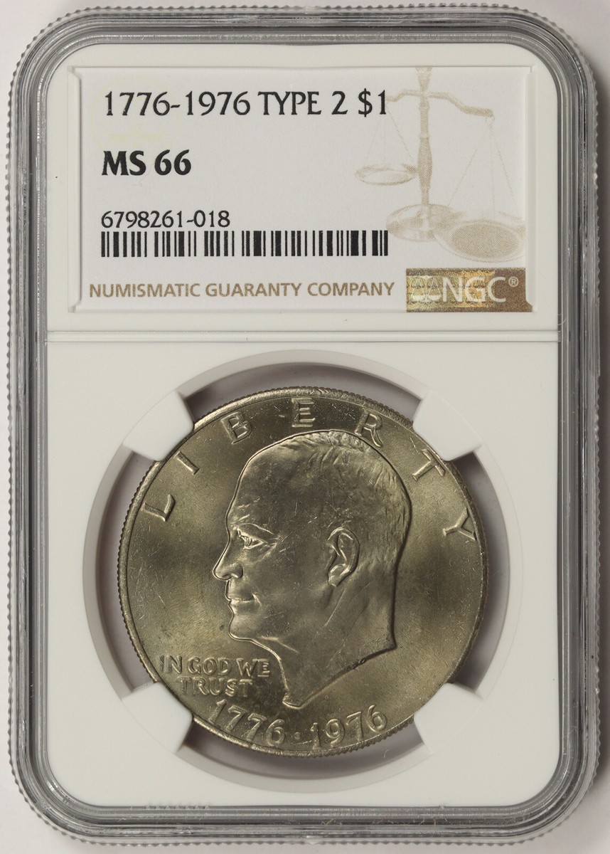 1776 - 1976 Type 2 Eisenhower Ike Bicentennial $1 MS 66 NGC | eBay