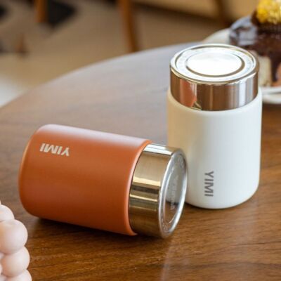 Mini Thermobecher Edelstahl Isolierkanne Kaffeetasse 230ml klein Trinkbecher