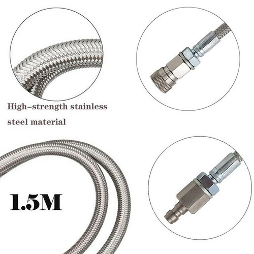 Quick Disconnect Inflation Hose 1Pc 4500 PSI 60 Inches 60\" Stainless Steel Bspp - Picture 20 of 24