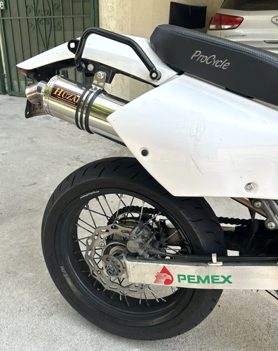 SUZUKI DR 650 S SE Exhaust End Can Muffler Silencer Oval 40 CM POLISHED slip on - Picture 2 of 10