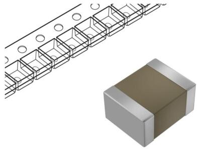 10X CGA2B3X7R1E104KBB CGA2B3X7R1E104K050BB Kondensator: Keramik 100nF 25VDC X7R