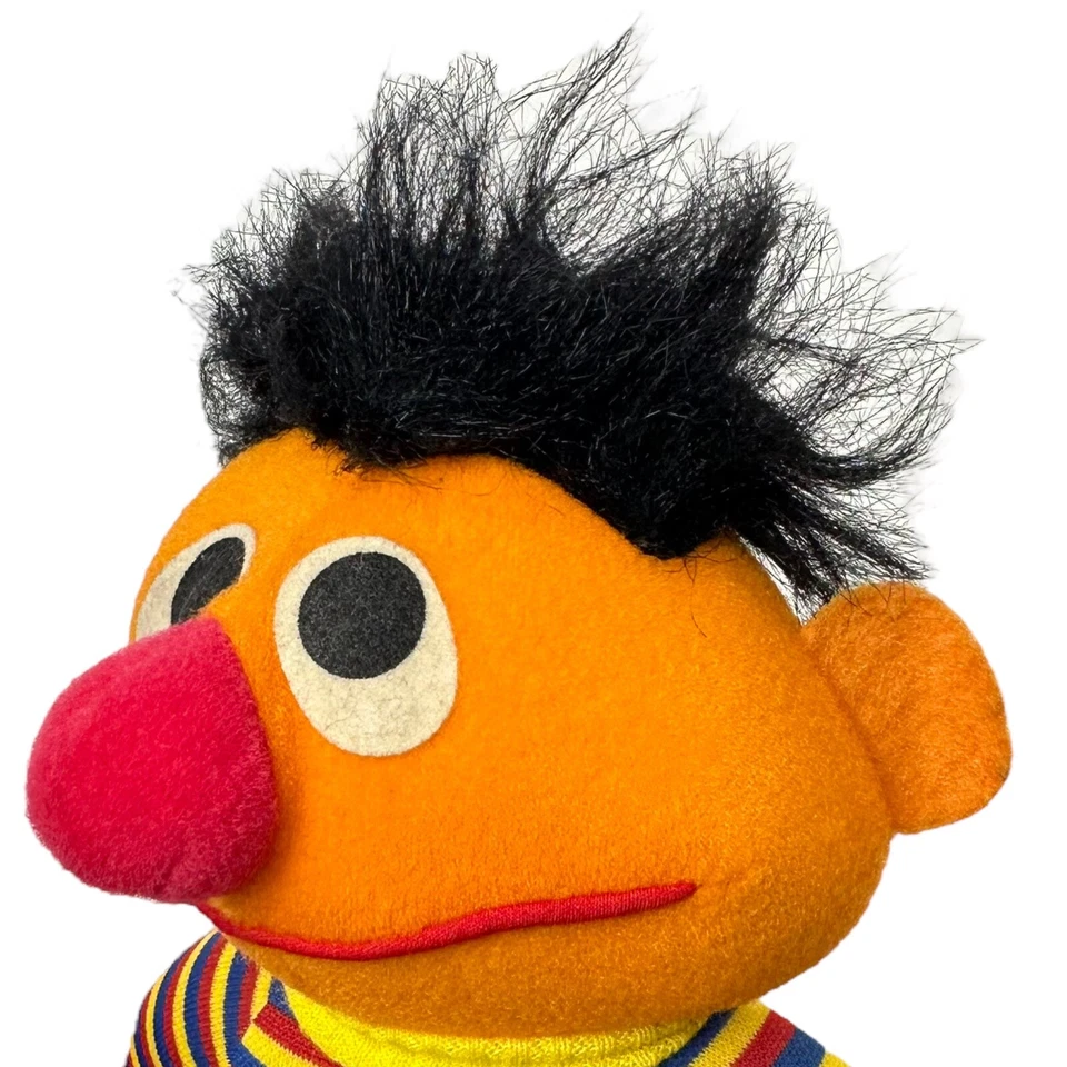 Muñeco de peluche Ernie 72900 vintage 1984 Plaza Sésamo 11" animal de peluche juguete Muppets Foto 3 de 4