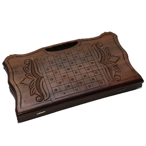 Handcarved 2 in 1 Wooden backgammon checker with Armenia Handmade High Detail - Picture 3 of 3