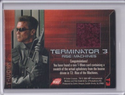 2003 COMIC IMAGES TERMINATOR 3 RISE OF THE MACHINES SWATCH CARD HEARSE POLSTER