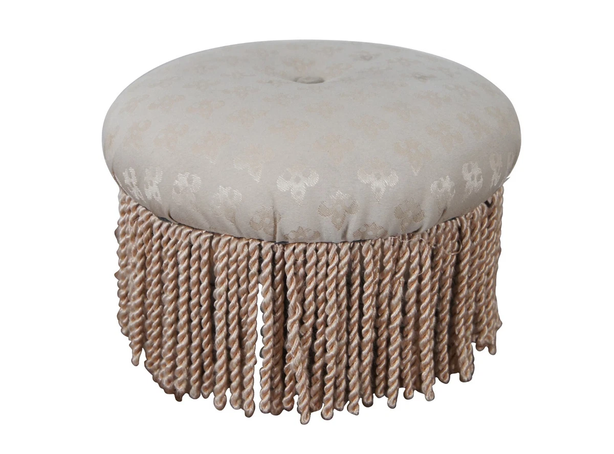 Fringe pouf ottoman deals