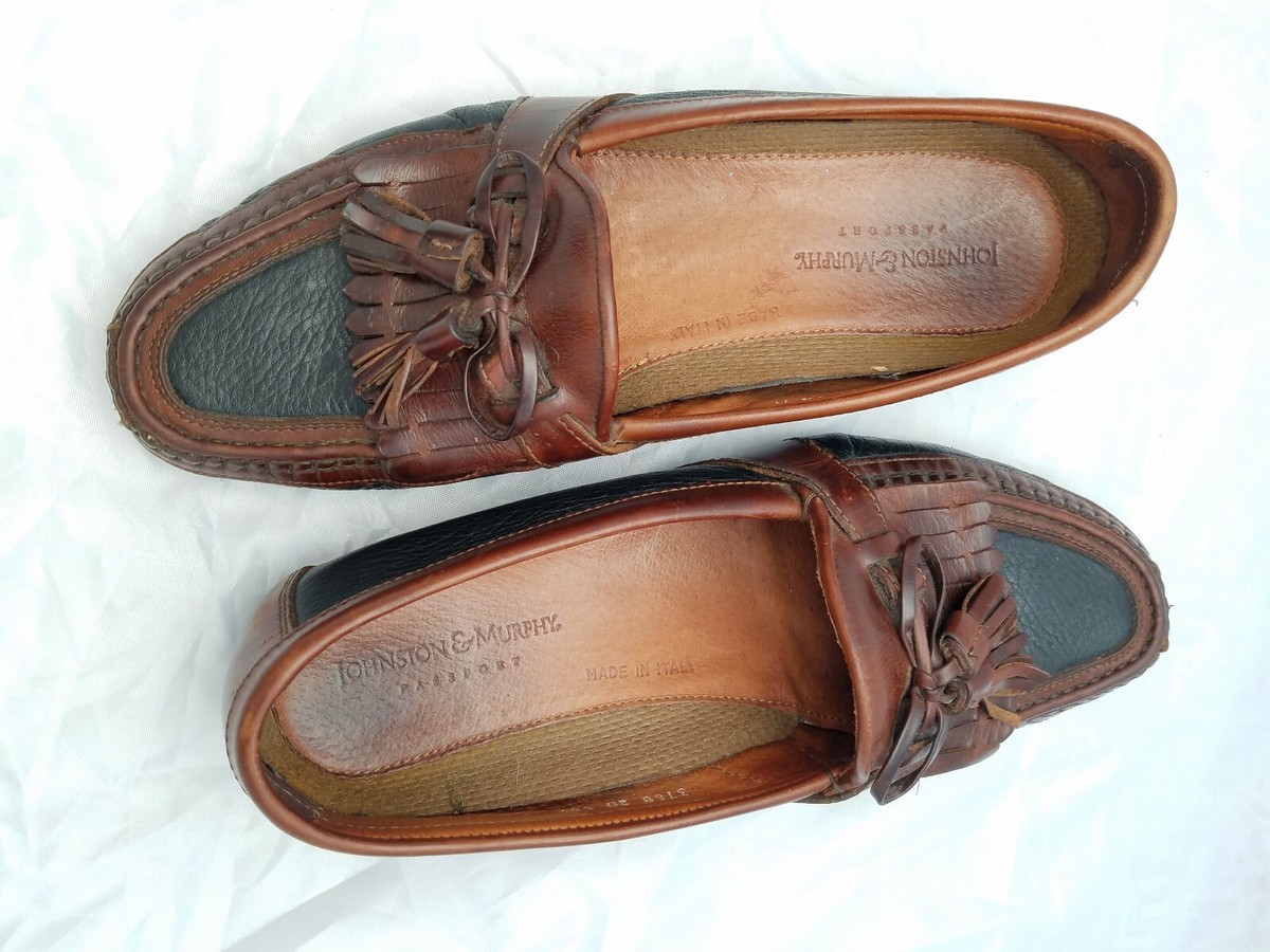 Men\'s Johnston and Murphy Passport Kilty Tassel loafers in Brown Size 12M Men main image 4