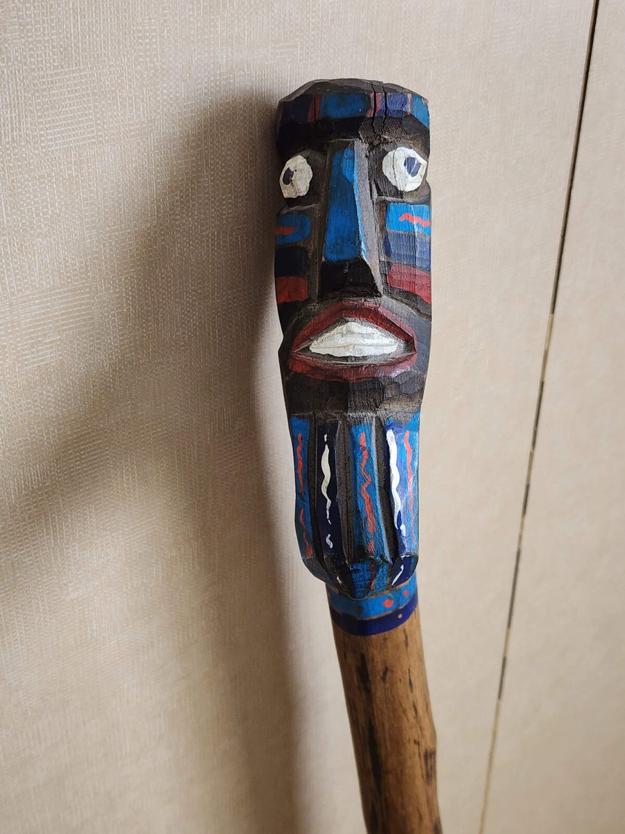 Cedar Hand Carved Walking Stick 40