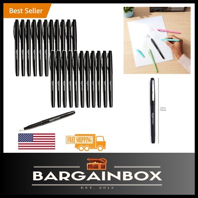 All-Purpose 24-Pack Black Felt Tip Pen Set for Art, Corrections, and Organizing