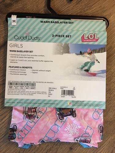 NWT Girls Cuddl Duds Warm Layers Poly Stretch 2-Piece Sets assorted sizes &print - Picture 6 of 12