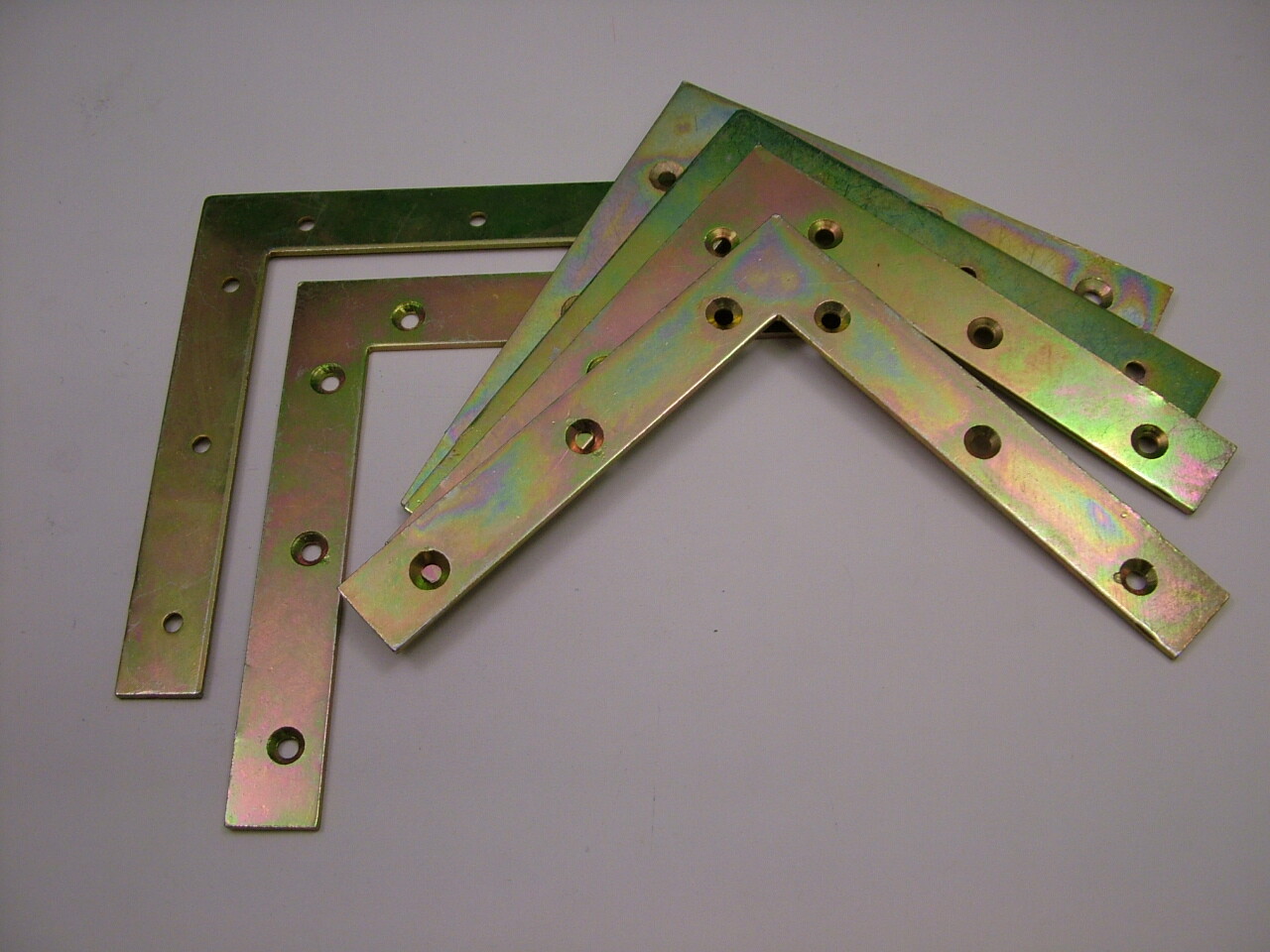 Corner plate flat corner brace fixing L bracket, 150x150mm,pack of 6 zinc plated