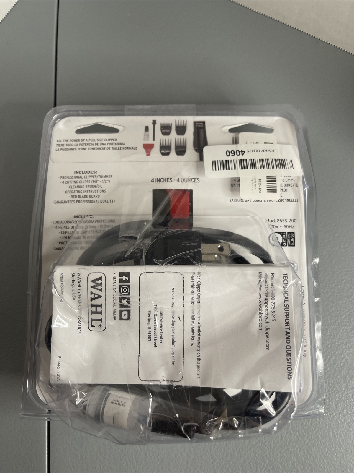Wahl Professional 8655-200 Peanut Trimmer - Black- OPEN BOX
