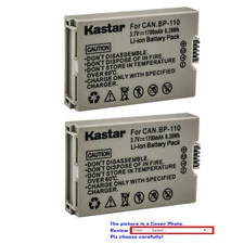 Kastar Fully Decoded Battery for Canon BP-110 BP110 & Canon VIXIA HF R21 HFR21