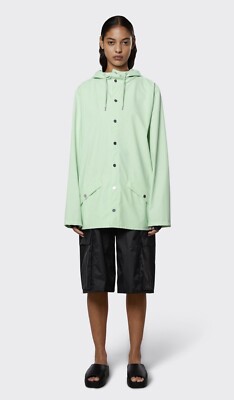 Rains Unisex Long Coat Raincoat In Color Mineral Size Small