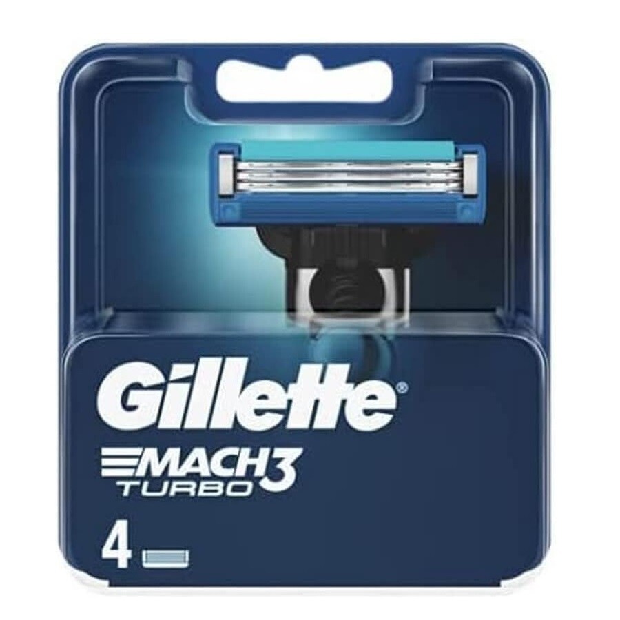 7702018578955 Mach3 Turbo ostrza wymienne do maszynki do golenia 4szt Gillette с турбонаддувом