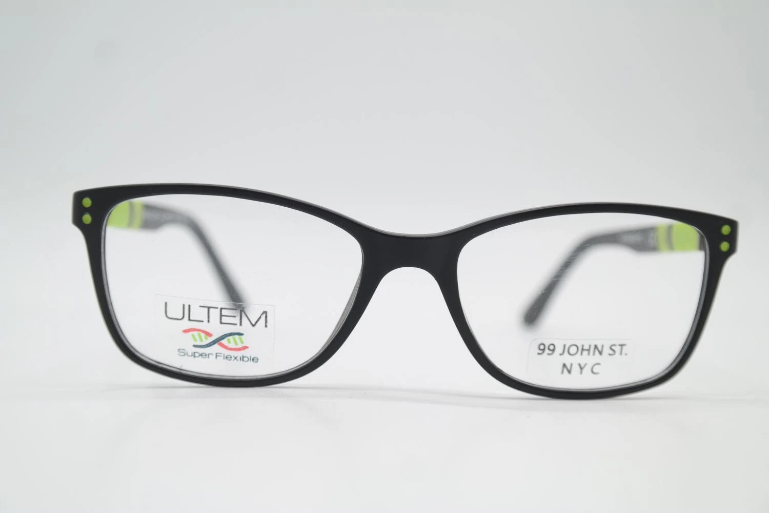 Glasses 99 John St. Nyc Ultem Jsk 338 Black Green Silver Oval Kids Glasses New