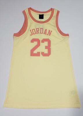 NIKE WOMENS JORDAN HERITAGE '23' JERSEY DRESS DO5029-821 CITRON