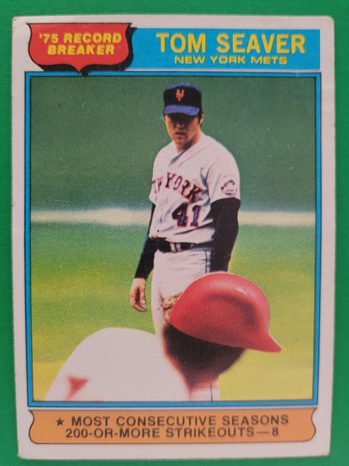 1976 Topps TOM SEAVER #5 New York Mets VG creased near top L to R $0.69 shipping