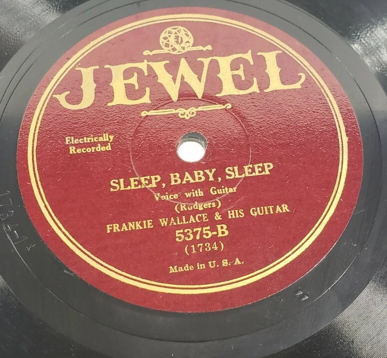 Frankie Wallace & His Guitar 78 10" Blue Yodel #2 / Sleep Baby Sleep V+V+ - Image 3 of 4