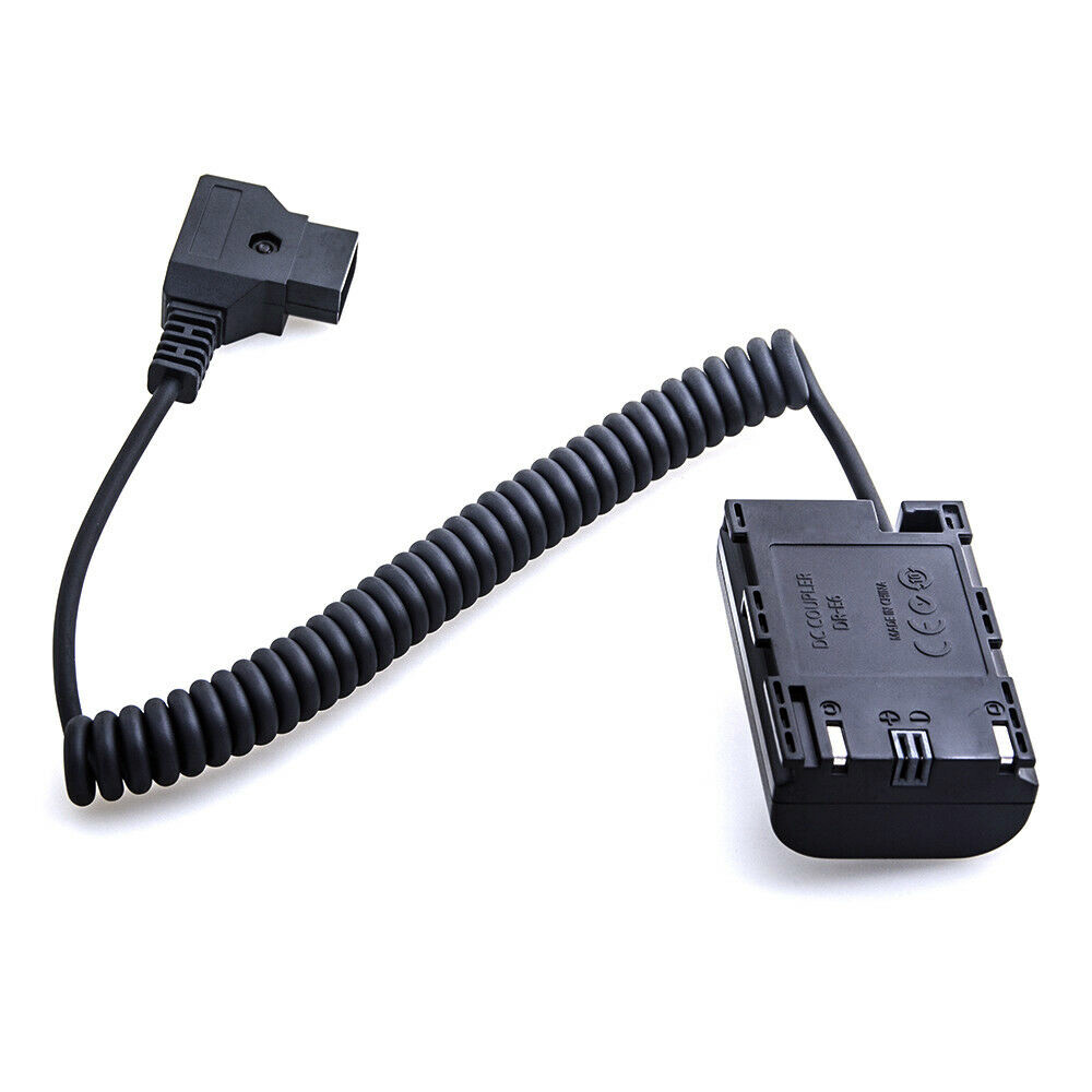 D-Tap to LP-E6 Dummy Battery Power Cable for Canon 5D Mark IV III 6D 7D R6 90D