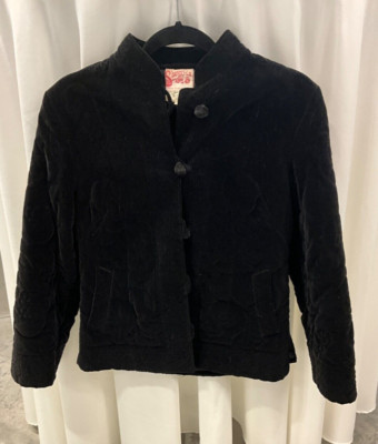 Shanghai La jacket black velour size M