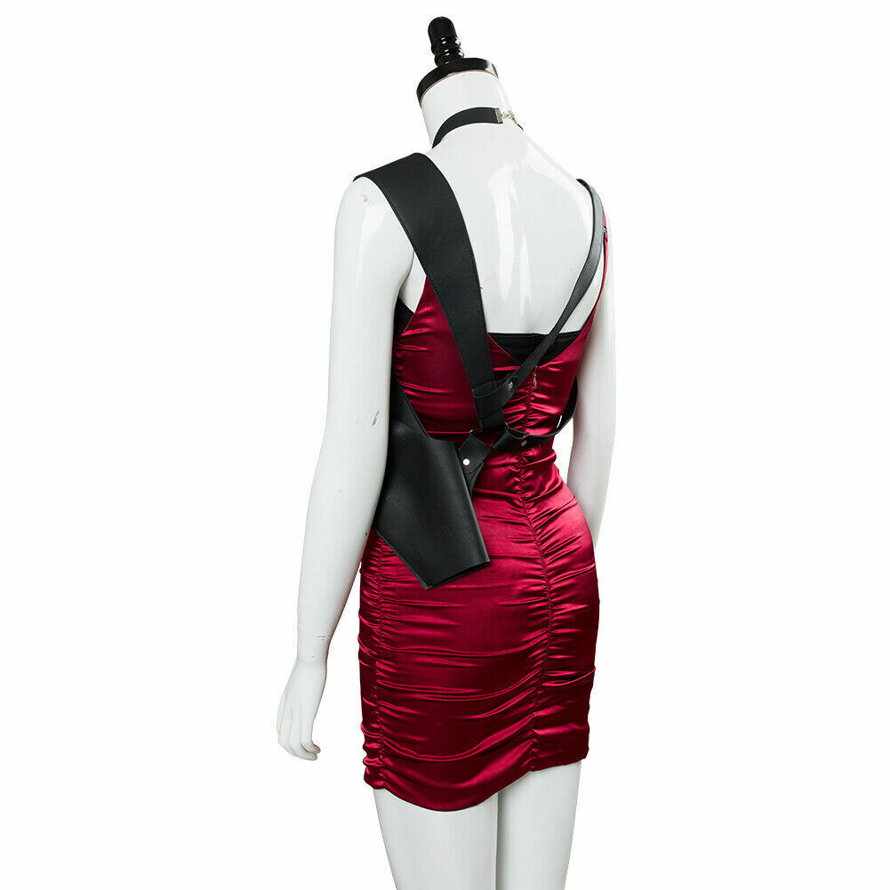 BIOHAZARD 2 / Resident Evil 2 Heroine Ada Wong Cosplay Costume Dress@Y1