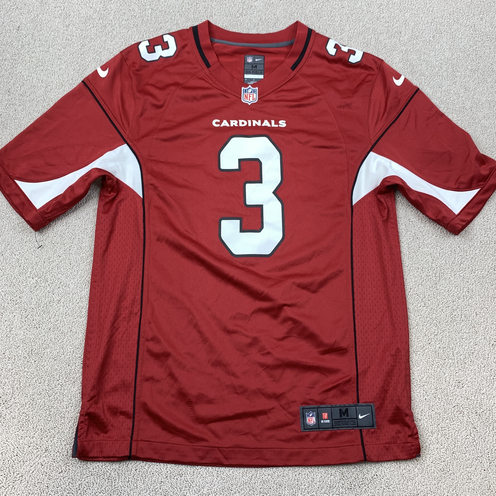 Nike Arizona Cardinals #3 Rosen Red White NFL Jersey Men's Medium