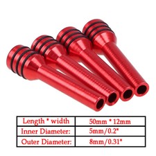 4x Red Alloy Truck Car Interior Door Locking Lock Knob Pull Pins Accessories  AL